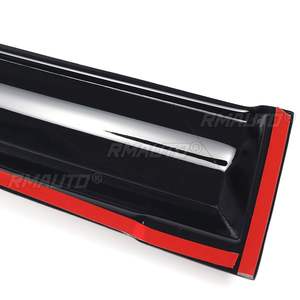 4 déflecteurs de vent pour fenêtres de voiture, teintés, pour Toyota Landcruiser Prado série 120, 2003, 2004, 2005, 2006, 2007, 2008, 2009, noir - Product Image 6