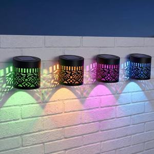 Applique murale extérieure LED à motif Mandala solaire, changeant de couleur, en métal ajouré, <span class=keywords><strong>pour</strong></span> jardin, patio, cour et décoration de fêtes - Product Image 5