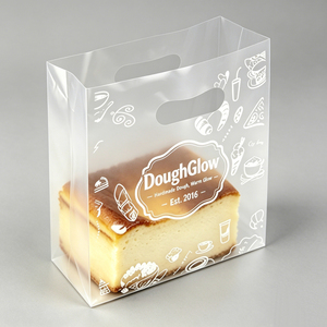 Sacchetti in Plastica Trasparente Personalizzati all'Ingrosso con Manico Fustellato per Imballaggio Alimentare da Forno, Borsa per <span class=keywords><strong>la</strong></span> Spesa da Asporto - Product Image 6