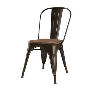 Vente en gros de chaises de café industrielles vintage au design moderne avec structure en fer et acier - Product Image 6