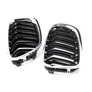 <span class=keywords><strong>Calandre</strong></span> de pare-chocs de voiture à double lamelles chromées adaptée à la <span class=keywords><strong>BMW</strong></span> Série 5 F10 F11 F18 2010-2017 Grille avant en maille de voiture - Product Image 3