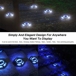 Luz solar LED para exteriores, luces para escaleras de jardín, luces impermeables para terraza, lámpara de suelo, marcadores solares para caminos, entradas de vehículos, patios, muelles y carreteras. - Product Image 4
