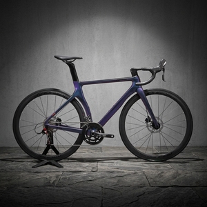 Cadre de vélo à suspension arrière en carbone 700c T8pro II, 24 vitesses, freins à disque hydrauliques, léger (9,2 kg), aérodynamique, course et endurance - Product Image 1