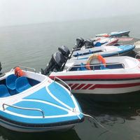 Perahu Fiberglass 3.8m Mesin Tempel 15-30HP 30-45km/jam 4 Orang Sungai Danau Memancing Akuakultur Rekreasi OEM