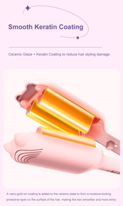 Fer à boucler rose au design mignon, mini fer à friser portable, boucleur électrique PTC à chauffage rapide, boucleur pour tous types de cheveux - Product Image 3