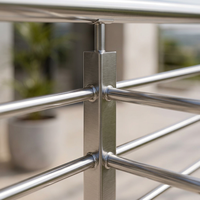 Rampe en PVC pour extérieur DF Design, pour escaliers, balcons, villas et jardins - Installation facile, résistant à la rouille, faible coût