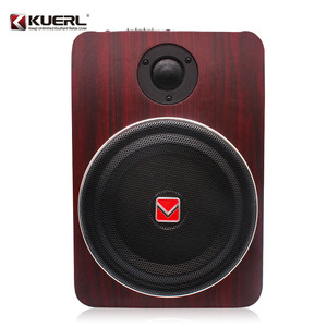 Subwoofer para coche KUERL de 8 pulgadas, 12V, ultrafino, con tweeter para uso debajo del asiento, color madera de melocotón - Product Image 2