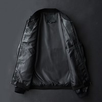Veste en simili cuir décontractée pour homme, grande taille, fermeture éclair, coupe ajustée, automne-hiver, veste en cuir de moto