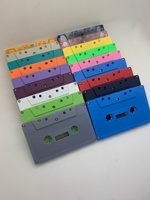Cassettes audio transparentes couleur émeraude rétro, boîtier transparent pour cassette, bande magnétique transparente