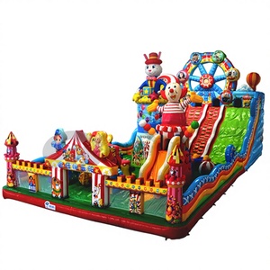 Parque Infantil Comercial Inflable con Tobogán, Trampolín y Rueda de la Fortuna, Material de PVC, Capacidad de 1000 kg, Portátil - Product Image 1