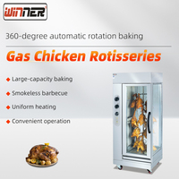Rôtissoire à poulet au gaz commerciale, four rotatif à gaz pour hôtels et restaurants