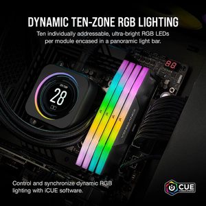 สำหรับ Corsair <span class=keywords><strong>Vengeance</strong></span> <span class=keywords><strong>RGB</strong></span> DDR5 RAM 64GB (2x32GB) 6400MHz CL32-40-40-84 1.40V Intel XMP CMH64GX5M2B6400C32 - Product Image 5