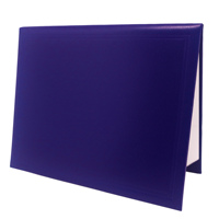 Protège-diplôme en similicuir lisse violet pour diplôme A4 (8,5x11 pouces) avec impression dorée et carton intérieur blanc
