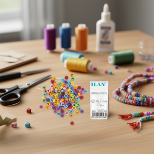 Ilan Abalorios Lettere Multicolore 4x7mm Circa 17g - Product Image 3