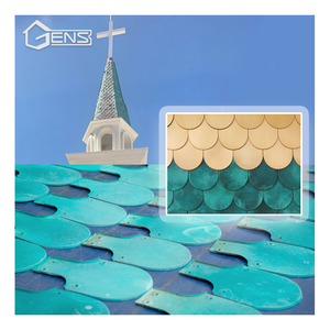Nueva Personalización de azulejos de escamas de pescado de cobre puro al mejor precio de China Material de construcción fabricante de techo de cobre - Product Image 2