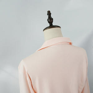 Pijama en blanco de mujer Primavera Verano personalizado al por mayor, pijama de algodón camisón de dos piezas de lujo para mujer - Product Image 3