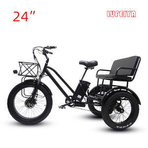 <span class=keywords><strong>Tricycle</strong></span> électrique à pneus gras de 24 pouces 750W, <span class=keywords><strong>tricycle</strong></span> cargo à <span class=keywords><strong>assistance</strong></span> au pédalage à double siège pour adultes et promenades en famille - Product Image 2