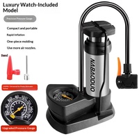Pompe à pied portable multifonction pour vélo de route et usage domestique, avec manomètre, pour véhicules électriques/à batterie