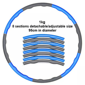 Factory Directly Eco-friendly Fitnsss Exercise Plastic Detachable Sports Hula Ring <strong>Hoola</strong> <strong>Hoop</strong> for Adults - Product Image 4