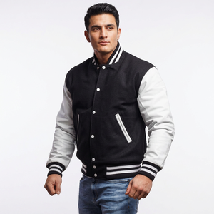 Chaqueta Deportiva Personalizada para Hombre, con Cierre de Cremallera, Bordado Vintage, para Deportes de Invierno, Logotipo Personalizado, Venta al Por Mayor - Product Image 1