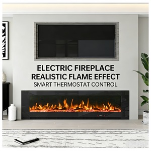 <span class=keywords><strong>Chimenea</strong></span> eléctrica de 1500W con calefacción, llama <span class=keywords><strong>LED</strong></span> realista, protección contra sobrecalentamiento, para decoración interior del hogar, sala de estar y dormitorio - Product Image 3