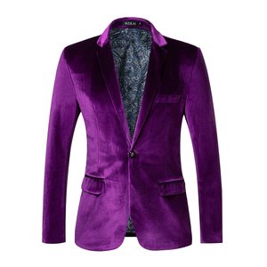 Custom Mens Velvet Slim Fit Single Button Sports <strong>Suit</strong> Is Suitable for Occasions As Dances, <strong>Weddings</strong>, Parties, and Banquets - Product Image 2
