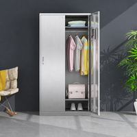 Armoire de rangement moderne en acier inoxydable, armoire métallique étanche pour vêtements de personnel, pour bureau, hôpital, école, gymnase