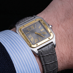 Montre-bracelet à quartz pour homme CILOA, style rétro, chiffres romains, lunette à vis, cadran uni, bracelet en cuir véritable, idéale pour les affaires et les occasions habillées - Product Image 6
