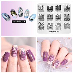 Plaque de tamponnage pour ongles KADS Fashion Trend en acier inoxydable, 62 motifs, modèle pour nail art, outil de manucure professionnel, vente en gros - Product Image 3