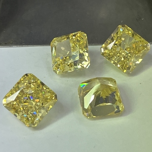 12x12mm Crushed Cut Cubic Zirconia Light Yellow CZ Stone - Product Image 4