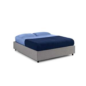 Moderno letto matrimoniale King-Size telaio 171cm X 205cm X 36cm metallo in ferro morbido con ripiegatura caratteristiche pannello legno stile Made in Italy - Product Image 1