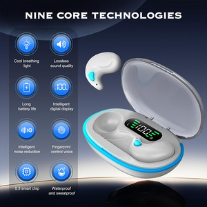 Para Mini auriculares invisibles para dormir en la oreja con JL Chipset Indicador de batería digital de baja latencia Micrófono Personalizado X55 TWS Auriculares - Product Image 5