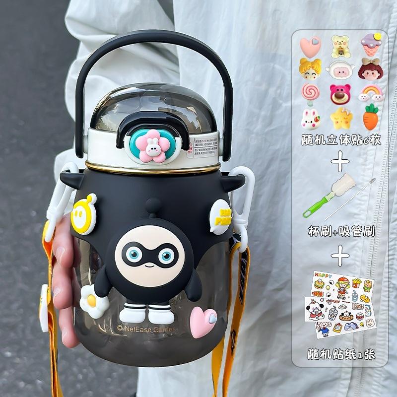 สติกเกอร์การ์ตูนเครื่องมือทำความสะอาดสติกเกอร์ 3D สีดำ