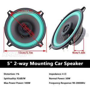 VO502 2PCS Altavoces Coaxiales Universales para Auto de 100W y 4/5 Pulgadas, Altavoz de Concentración para Auto, Altavoz para Puerta de Vehículo, Audio para Auto, Música Estéreo - Product Image 6