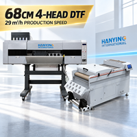 Imprimante DTF industrielle HANYING HY-6804 de 68 cm avec 4 têtes I3200A1, alimentation automatique en encre pour la ligne d'impression textile sur coton et polyester