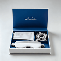 Boîte cadeau magnétique de luxe personnalisée en usine pour masque oculaire en soie de mûrier, emballage haut de gamme avec impression en relief
