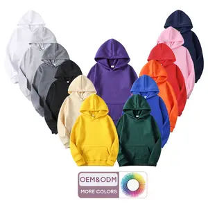 Supplier Wholesale Custom LOGO Pullover Terry Hoodies Plain Blank Knit Polyester Cotton Oversized Sports Hoodies For Men