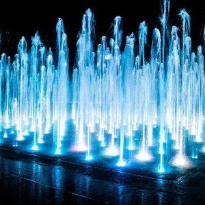 Pompe de fontaine à plat DMX extérieure en acier inoxydable avec éclairage RGB, design moderne et durable pour entrées de centres commerciaux et de places publiques - Product Image 3