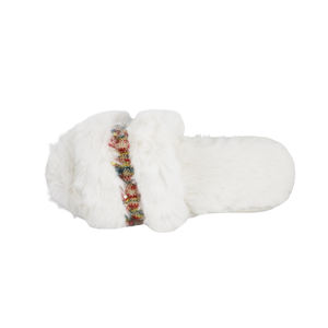 Chaussures en fausse fourrure pour femmes, pantoufles pour la maison, décontractées, plates, à plateforme, en peluche, 2020 - Product Image 4