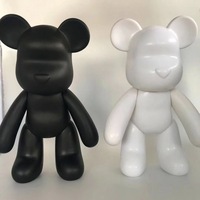Ours en résine personnalisé 2024, fait main, 18-75 cm, peint à la main, cadeau d'affaires artistique, ours fluide