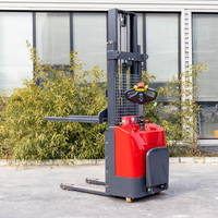 Gerbeur Électrique à Levage Élevé 4m 5m 6m, Gerbeur à Palettes Autochargeur, Chariot Élévateur 1 Tonne 2 Tonnes, Gerbeur à Marche Piétonne pour Entrepôt