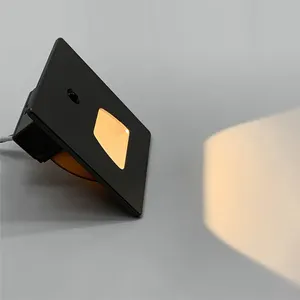Luce LED Kit Smart Mini sensore di movimento da incasso caldo bianco 3000k alluminio 1.5W luce luce quadrata
