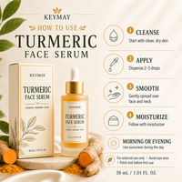 Sérum Visage au Curcuma Marque Blanche Acide Hyaluronique Glycérine Hydratation Profonde Nourrissant Raffermissant Éclat OEM ODM