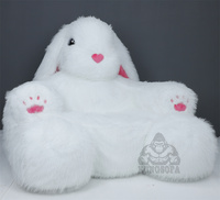 Canapé-lit gonflable en peluche lapin, décoration personnalisée de luxe, grand canapé animal pour salon