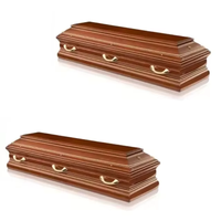 Ataúd de Estilo Europeo Sólido para Adultos, Personalizable, Ataúd de Madera para Entierro al por Mayor, Marca FUHAI, 220 Pulgadas Cúbicas, 1 Año de Garantía