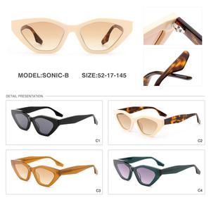 2025 mode fantaisie concepteur Logo personnalisé Y2K futuriste Aviation Style UV400 nuances lunettes de soleil lunettes de soleil oeil de chat lunettes de soleil - Product Image 6