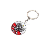 Porte-clés voiture mignon personnalisé Pologne Souvenirs Brelok porte-clés fantaisie porte-clés j'aime la Pologne porte-clés pour les voyageurs