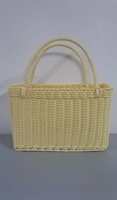 Panier à fleurs en fausse osier rustique écologique avec poignée, style vintage, pour arrangements floraux, décoration de cérémonie de mariage, vente en gros