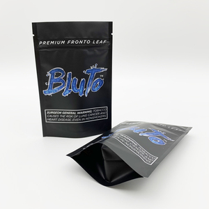 Brand New Custom Matte 28 Gram Cali Handle Gusseted Plastic Resealable Mylar Bags With Hanging Hole Soft Touch Mylar Bags - Product Image 6