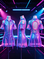 Robes de danse jazz pour filles en tissu pailleté vert et rose vif avec jupe tutu, costume de ballet pour spectacle